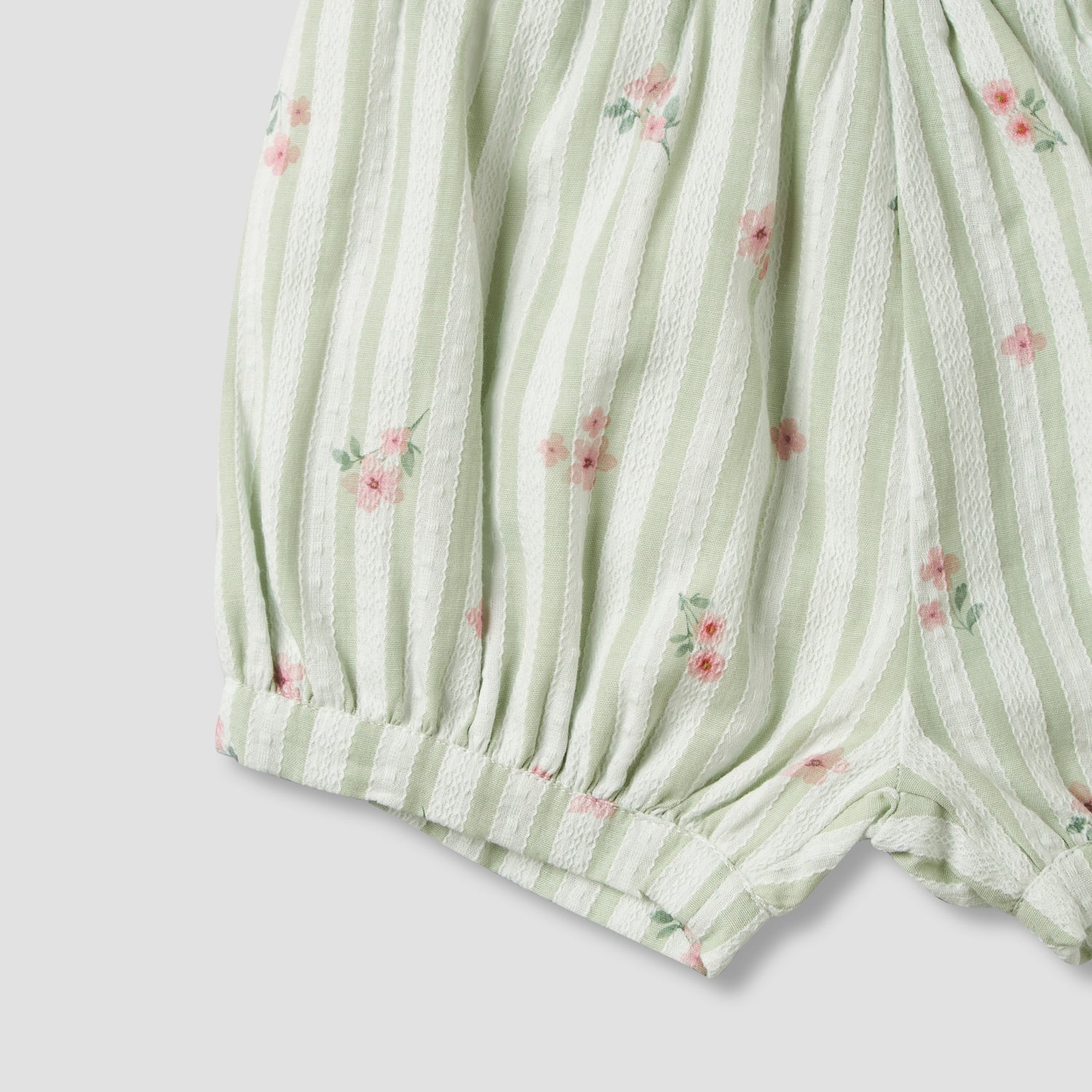 Giggles Square Neck Straps Sleeve Top and Shorts Set with Floral Print