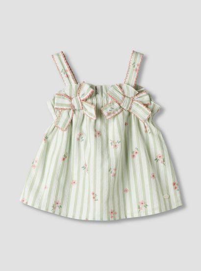 Giggles Square Neck Straps Sleeve Top and Shorts Set with Floral Print-baby-girls-clothing-setsandcoords-image-3