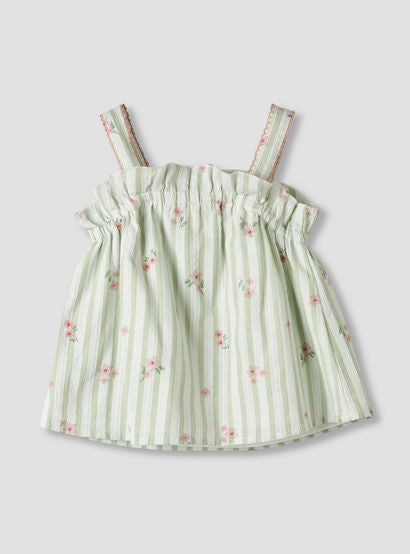 Giggles Square Neck Straps Sleeve Top and Shorts Set with Floral Print-baby-girls-clothing-setsandcoords-image-5