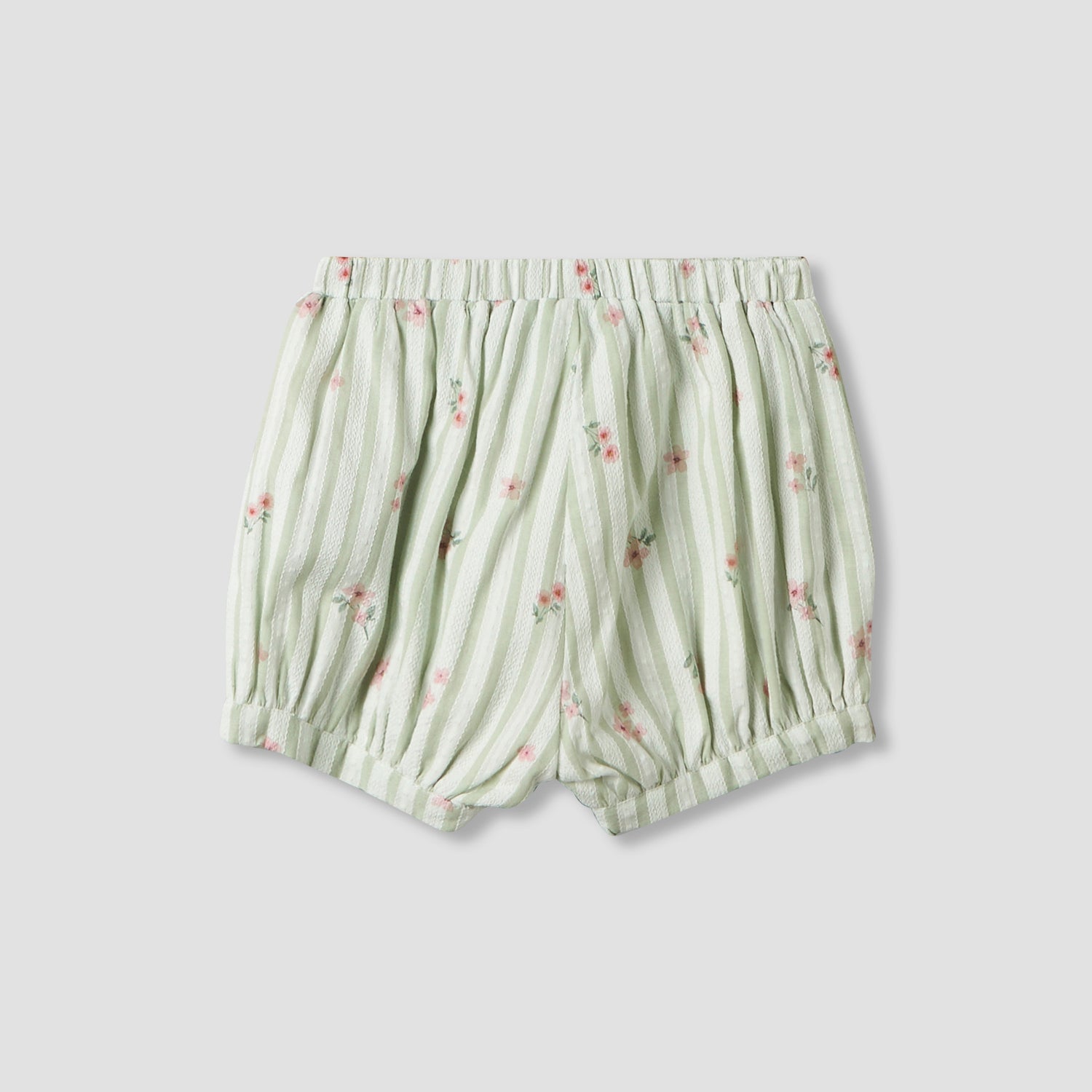 Giggles Square Neck Straps Sleeve Top and Shorts Set with Floral Print