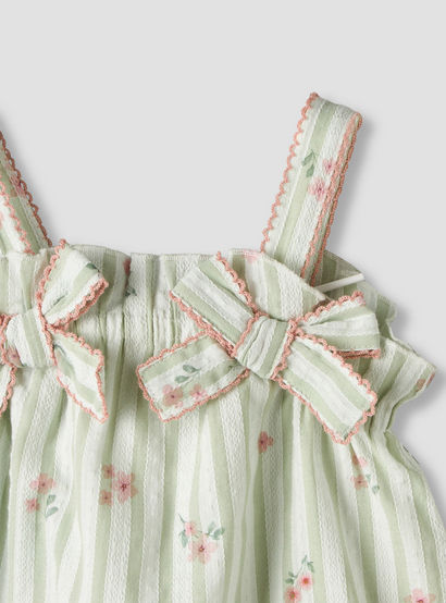 Giggles Square Neck Straps Sleeve Top and Shorts Set with Floral Print-baby-girls-clothing-setsandcoords-image-7