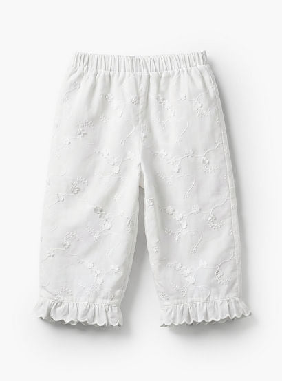 Giggles Round Neck Short Sleeves Top and Pants Set with Floral Embroidery-baby-girls-clothing-setsandcoords-image-4