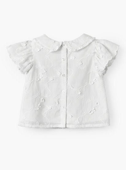 Giggles Round Neck Short Sleeves Top and Pants Set with Floral Embroidery-baby-girls-clothing-setsandcoords-image-5