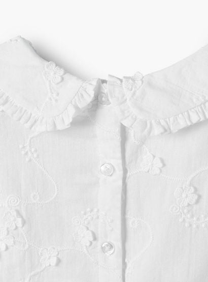 Giggles Round Neck Short Sleeves Top and Pants Set with Floral Embroidery-baby-girls-clothing-setsandcoords-image-8