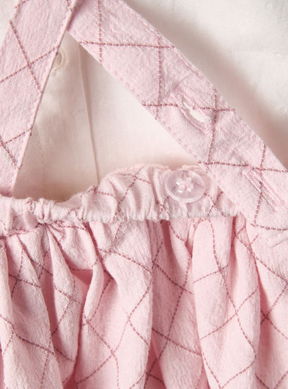 Giggles Peter Pan Collar Short Sleeves Top and Pinafore Set with Floral Embroidery-baby-girls-clothing-setsandcoords-image-9