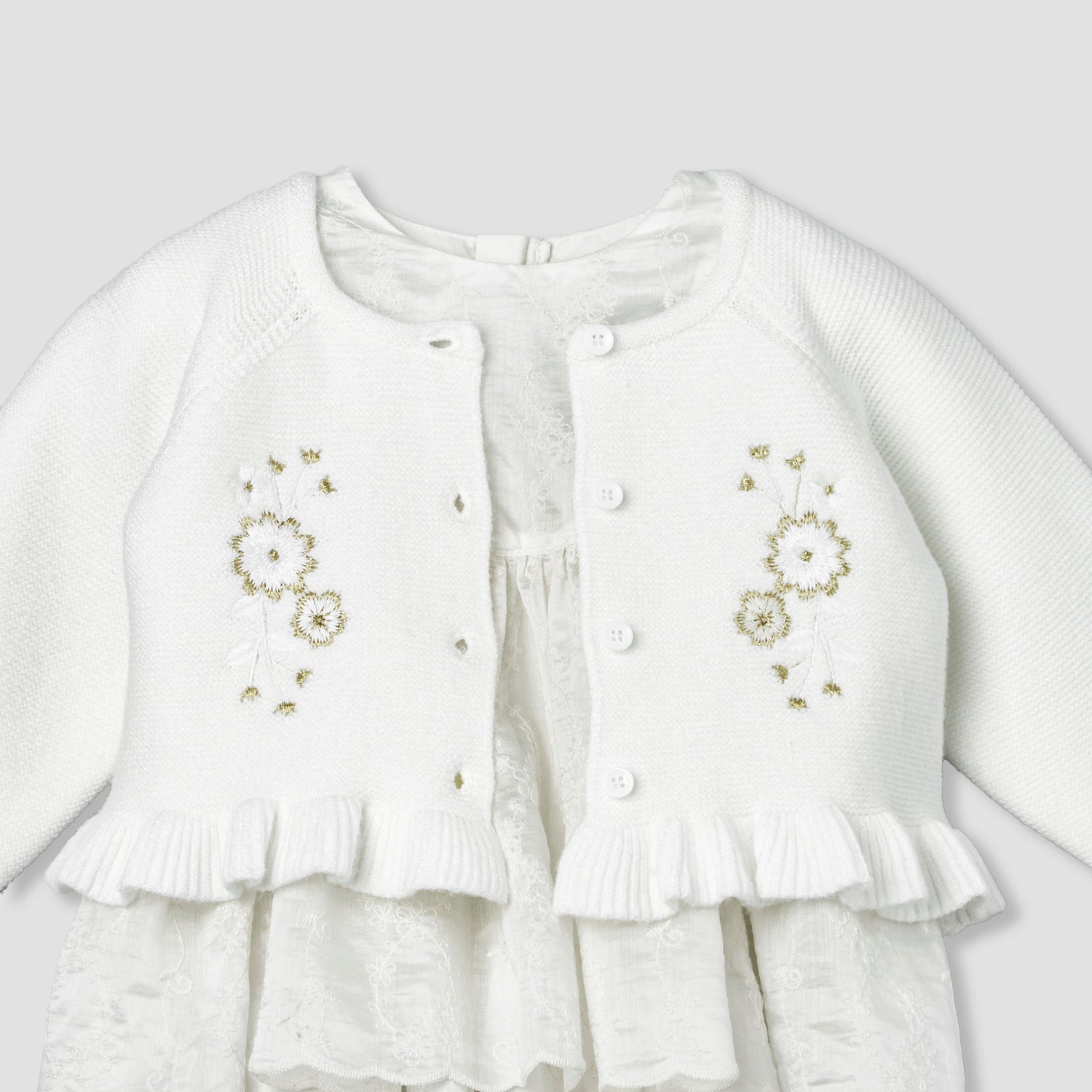 Set of 3 Giggles Clothing Gift Set with Floral Embroidery