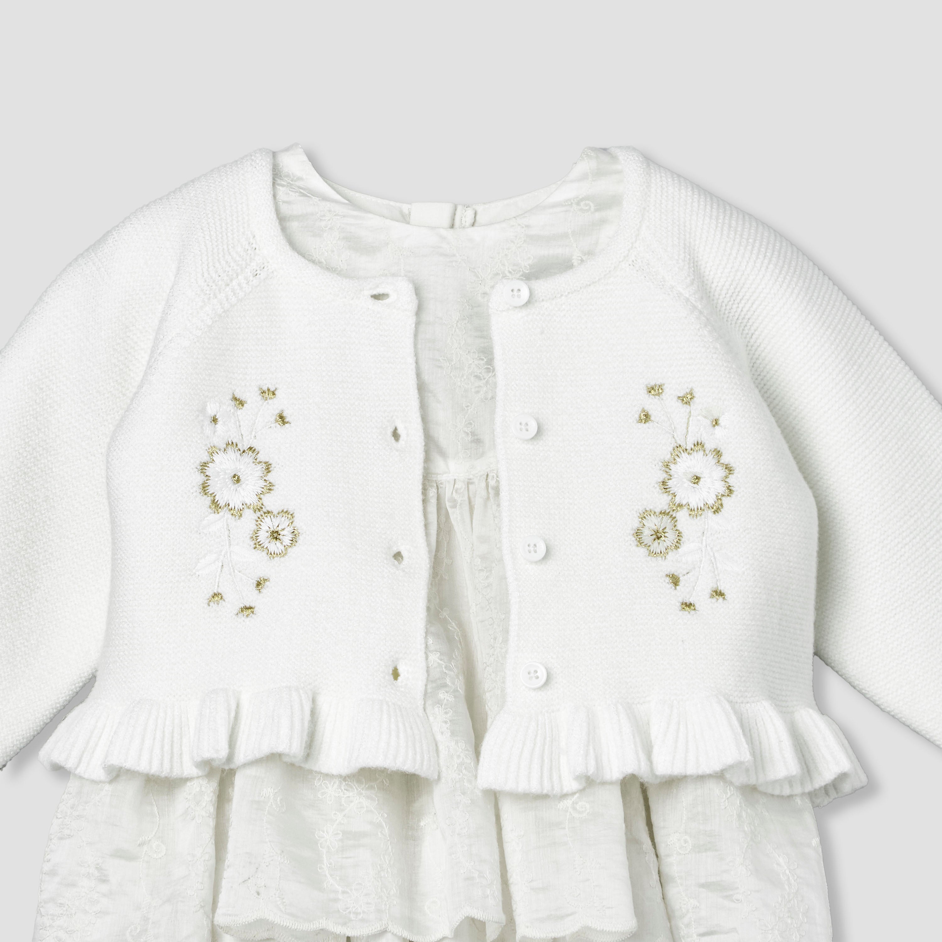 Set of 3 Giggles Clothing Gift Set with Floral Embroidery