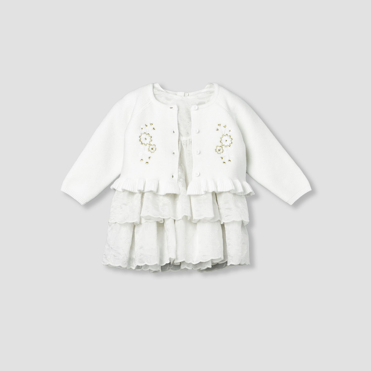 Set of 3 Giggles Clothing Gift Set with Floral Embroidery