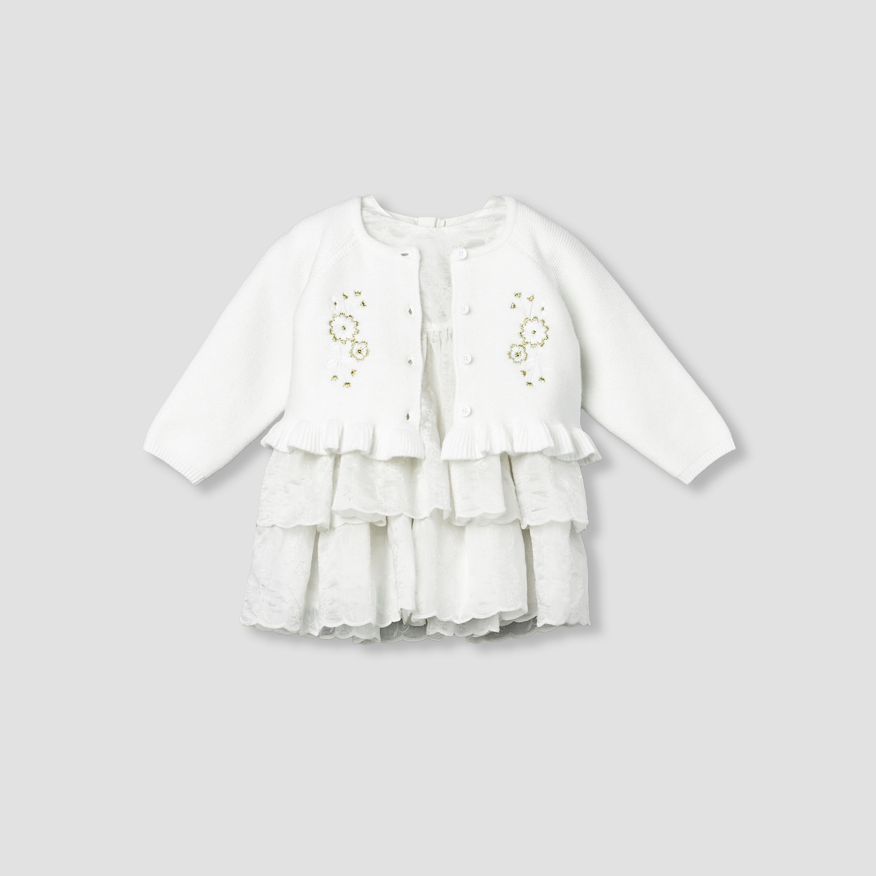 Set of 3 Giggles Clothing Gift Set with Floral Embroidery
