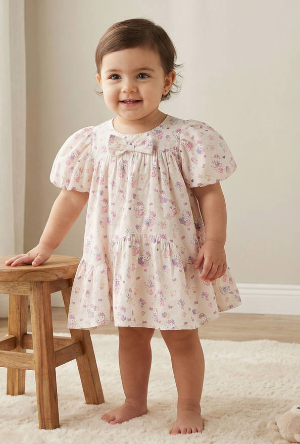 Sanrio Round Neck Short Sleeve Dress with Bloomers