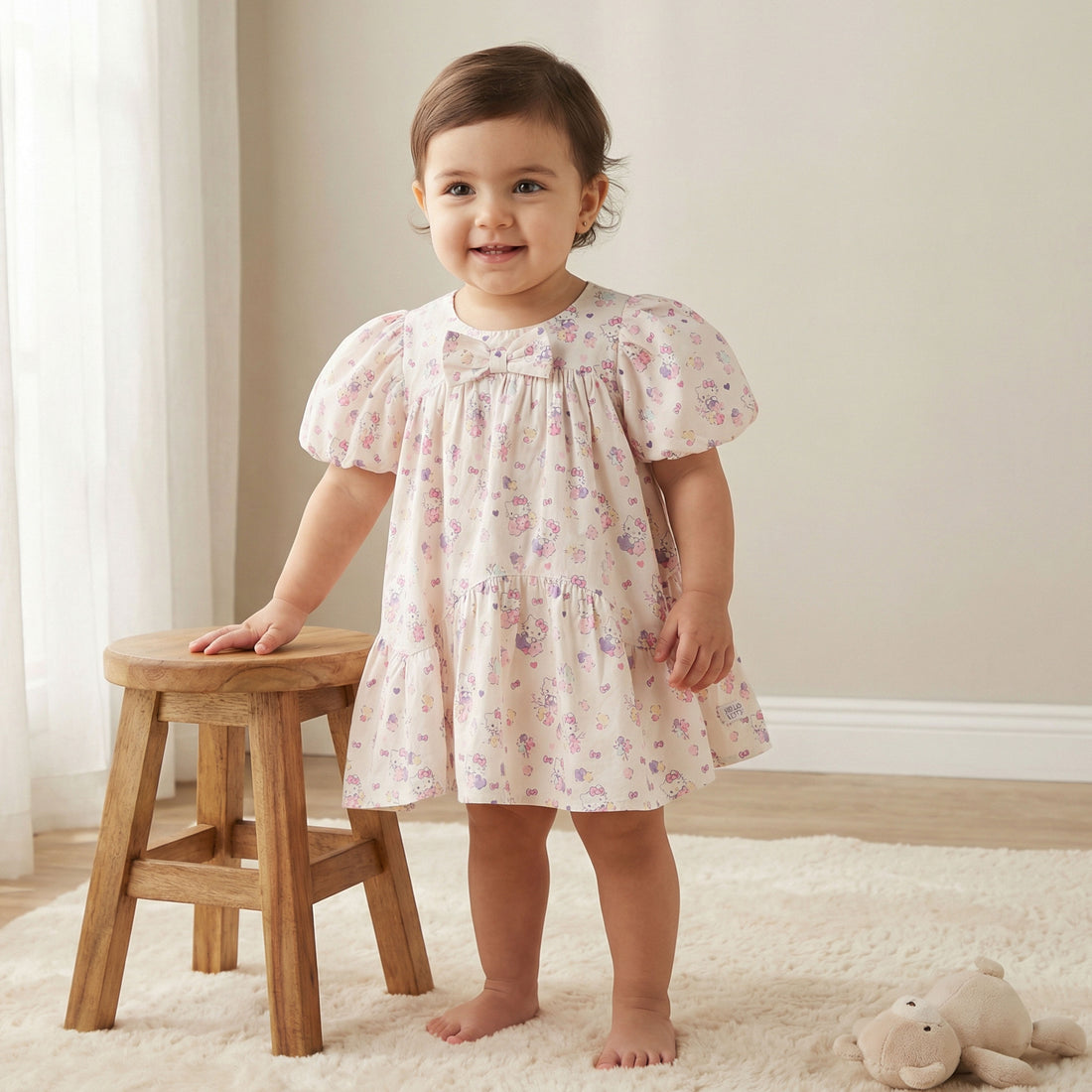 Sanrio Round Neck Short Sleeve Dress with Bloomers - Multicolour / 24-36 mths