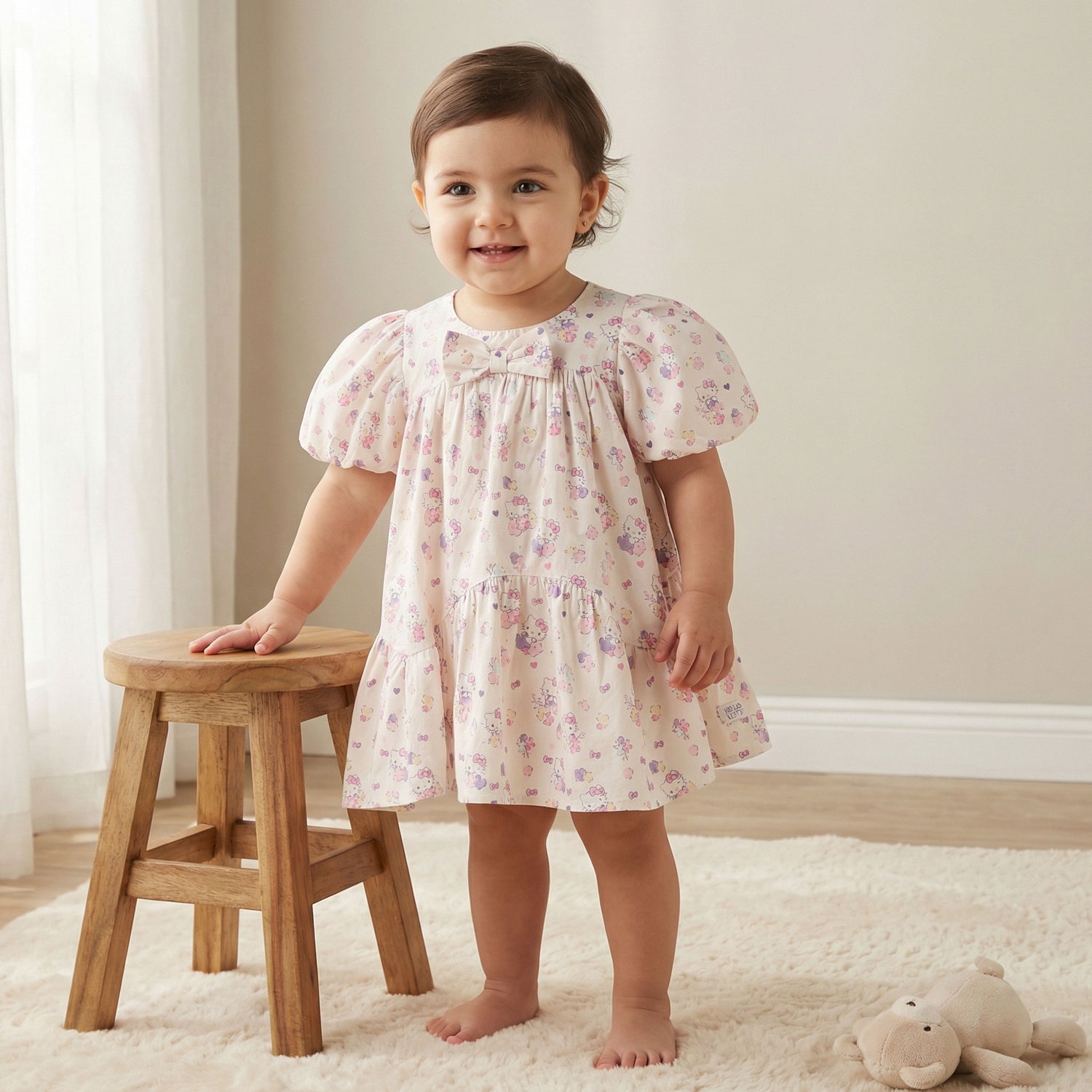 Sanrio Round Neck Short Sleeve Dress with Bloomers - Multicolour / 24-36 mths
