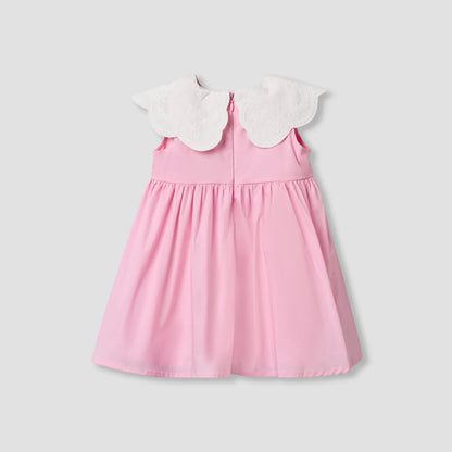 Sanrio Round Neck Sleeveless Dress with Hello Kitty Applique