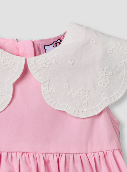 Sanrio Round Neck Sleeveless Dress with Hello Kitty Applique-baby-girls-clothing-dressesandjumpsuits-image-4