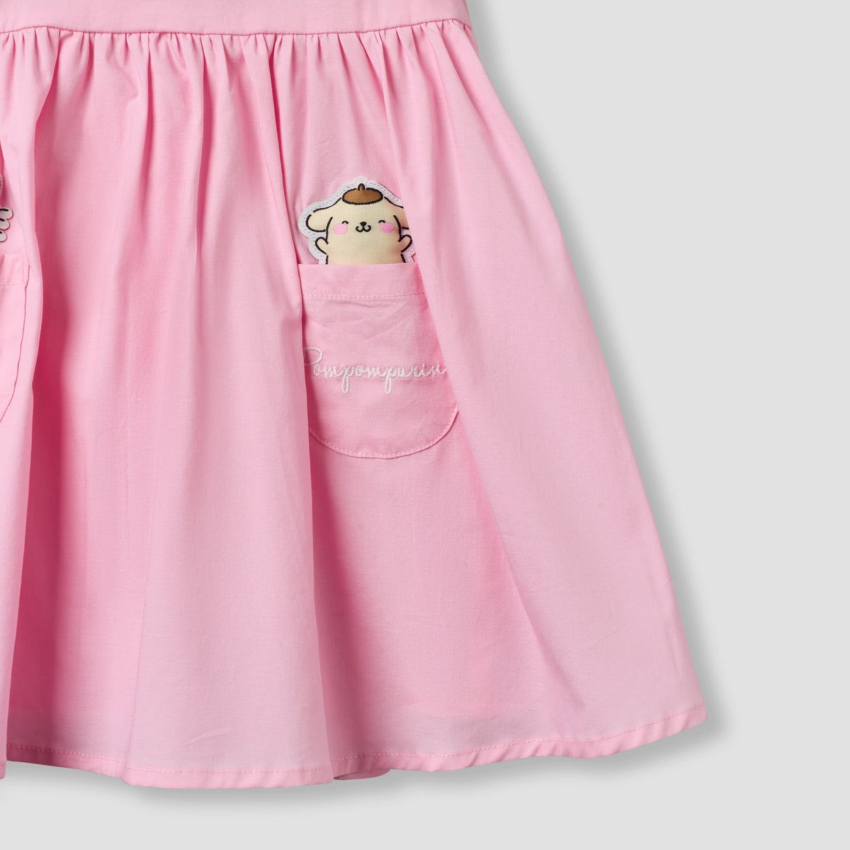 Sanrio Round Neck Sleeveless Dress with Hello Kitty Applique
