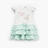 Sanrio Round Neck Short Sleeves Knee Length Tiered Dress with Hello Kitty Print - White / 18-24 mths