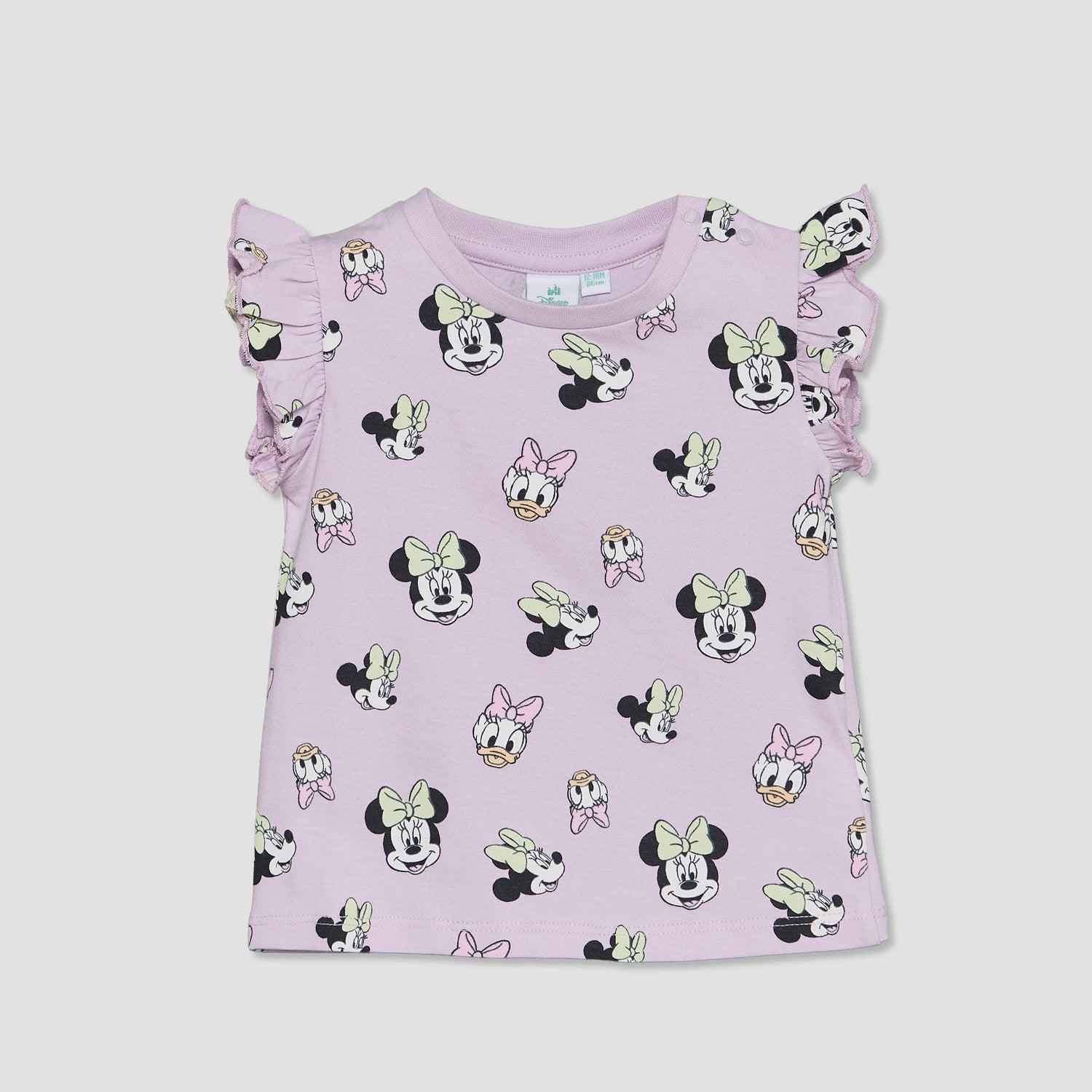 Pack of 2 Disney Crew Neck Short Sleeves T-shirt with Minnie Mouse and Daisy Duck Print