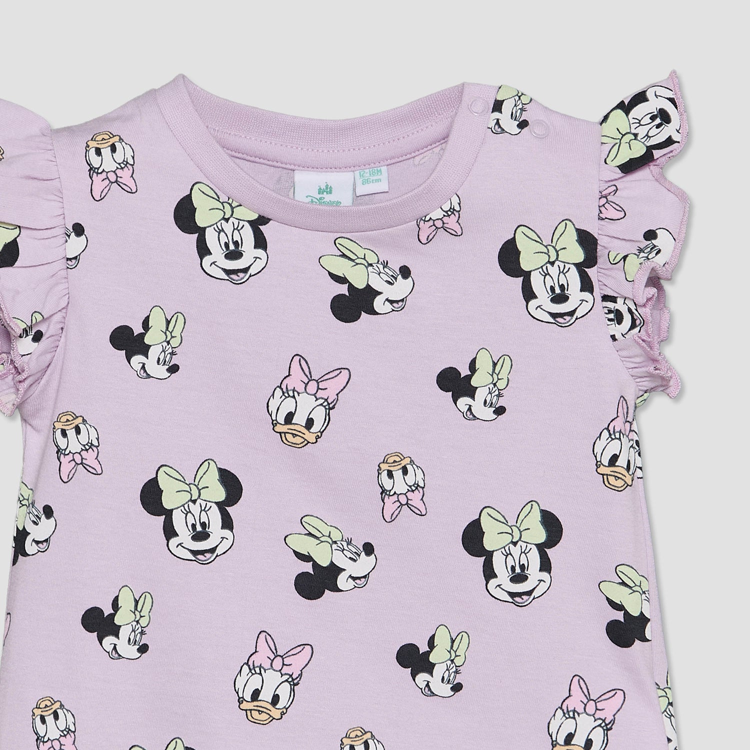 Pack of 2 Disney Crew Neck Short Sleeves T-shirt with Minnie Mouse and Daisy Duck Print