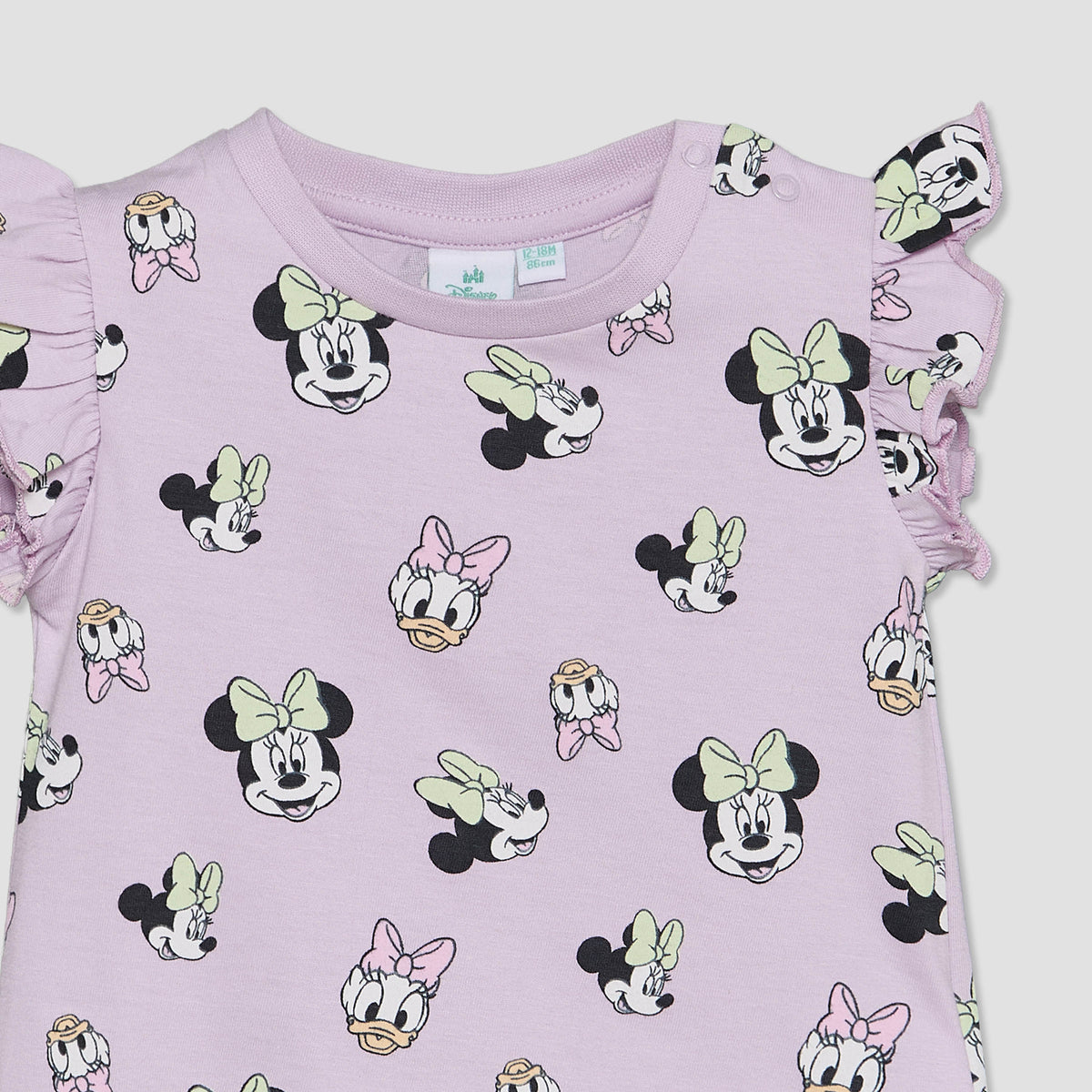 Pack of 2 Disney Crew Neck Short Sleeves T-shirt with Minnie Mouse and Daisy Duck Print