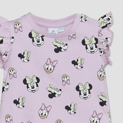 Pack of 2 Disney Crew Neck Short Sleeves T-shirt with Minnie Mouse and Daisy Duck Print