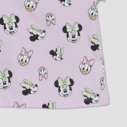 Pack of 2 Disney Crew Neck Short Sleeves T-shirt with Minnie Mouse and Daisy Duck Print