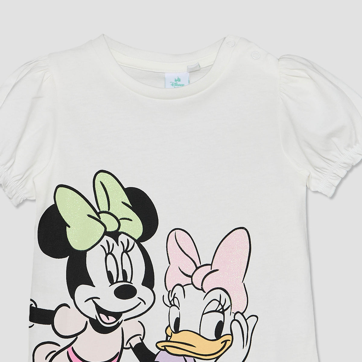 Pack of 2 Disney Crew Neck Short Sleeves T-shirt with Minnie Mouse and Daisy Duck Print