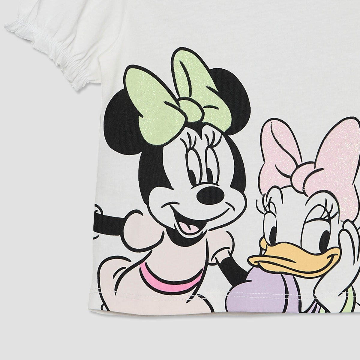 Pack of 2 Disney Crew Neck Short Sleeves T-shirt with Minnie Mouse and Daisy Duck Print