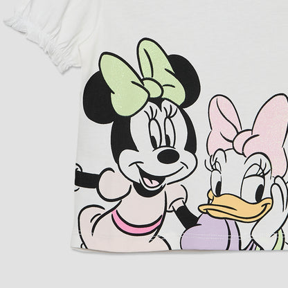 Pack of 2 Disney Crew Neck Short Sleeves T-shirt with Minnie Mouse and Daisy Duck Print