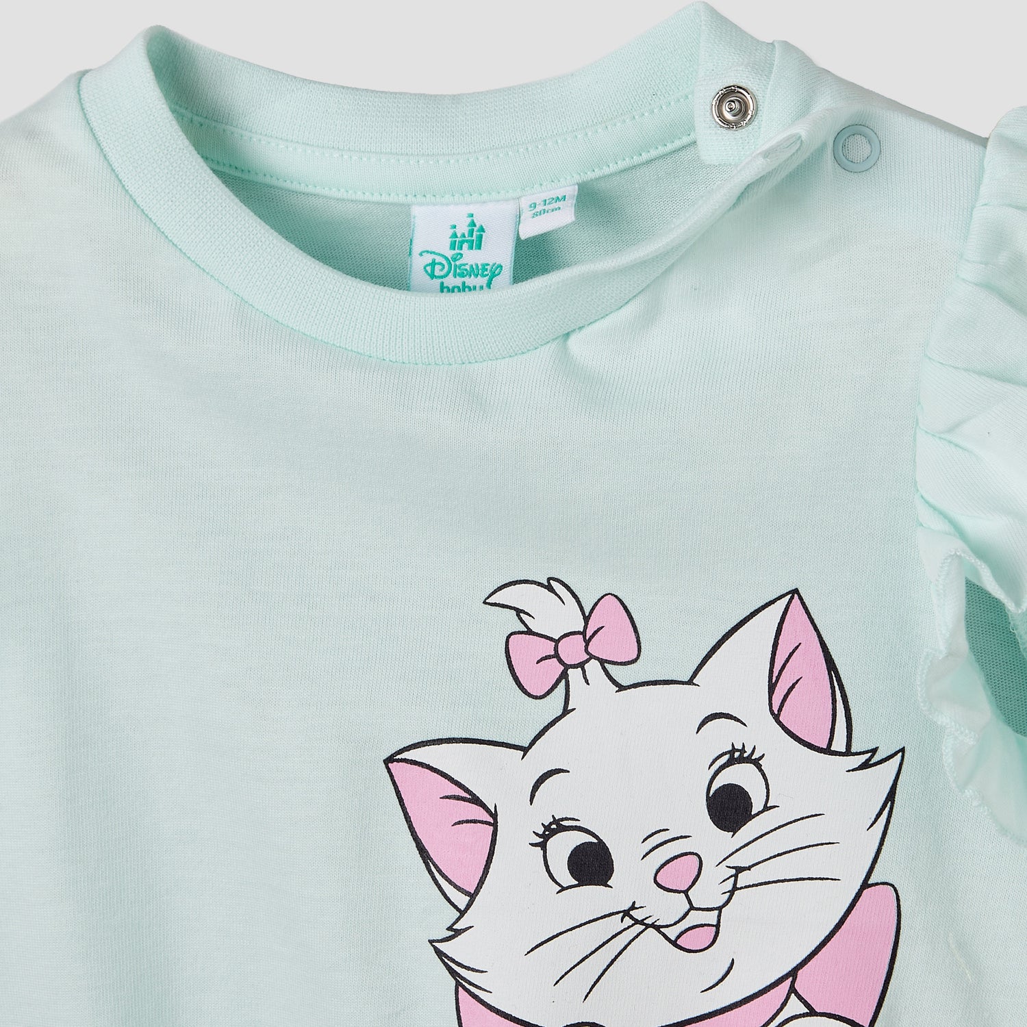 Pack of 2 Disney Round Neck Short Sleeves T-shirt with Marie Print