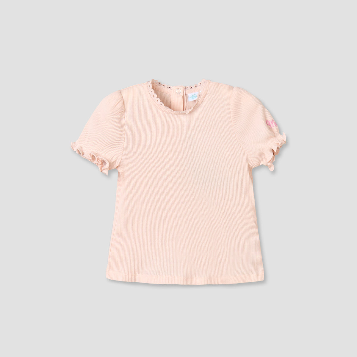 Disney Crew Neck Short Sleeves Top and Denim Pinafore Set with Marie Embroidery