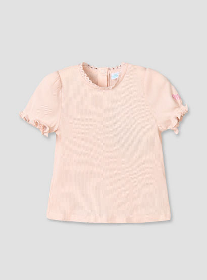 Disney Crew Neck Short Sleeves Top and Denim Pinafore Set with Marie Embroidery-baby-girls-clothing-setsandcoords-image-4