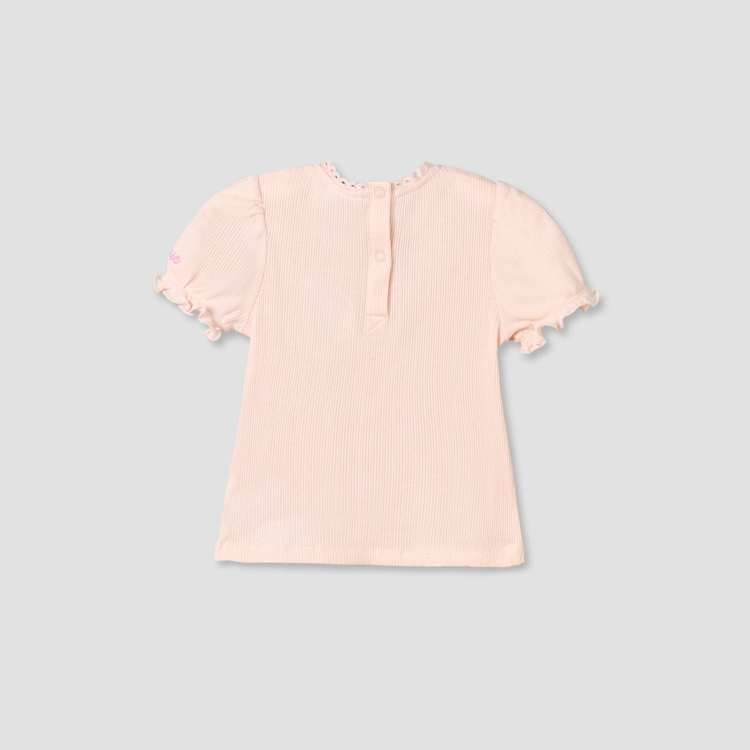 Disney Crew Neck Short Sleeves Top and Denim Pinafore Set with Marie Embroidery