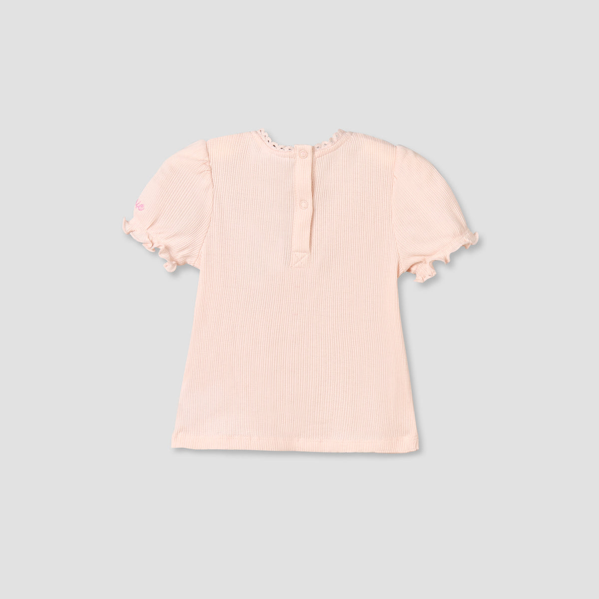 Disney Crew Neck Short Sleeves Top and Denim Pinafore Set with Marie Embroidery