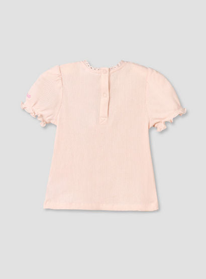 Disney Crew Neck Short Sleeves Top and Denim Pinafore Set with Marie Embroidery-baby-girls-clothing-setsandcoords-image-5