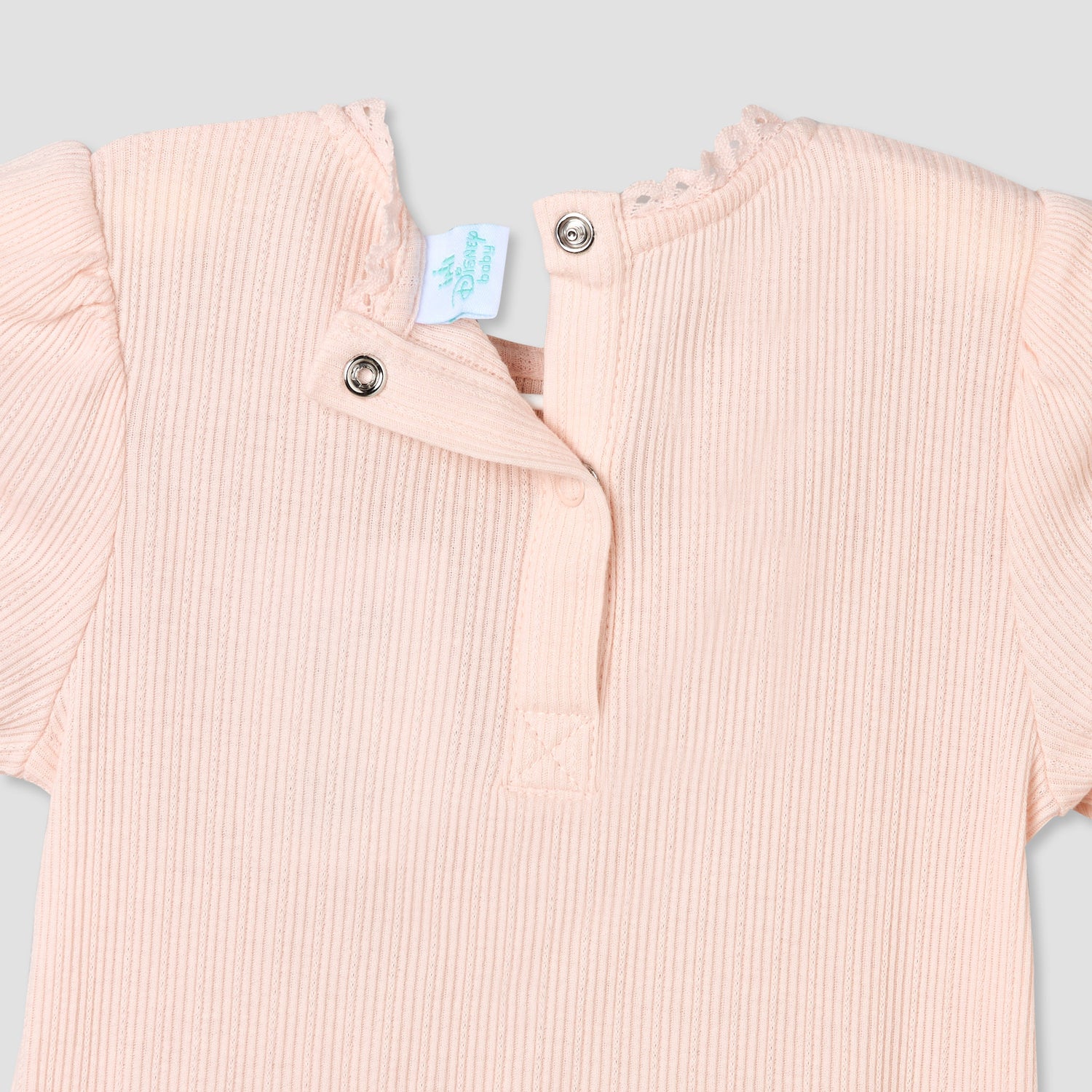 Disney Crew Neck Short Sleeves Top and Denim Pinafore Set with Marie Embroidery