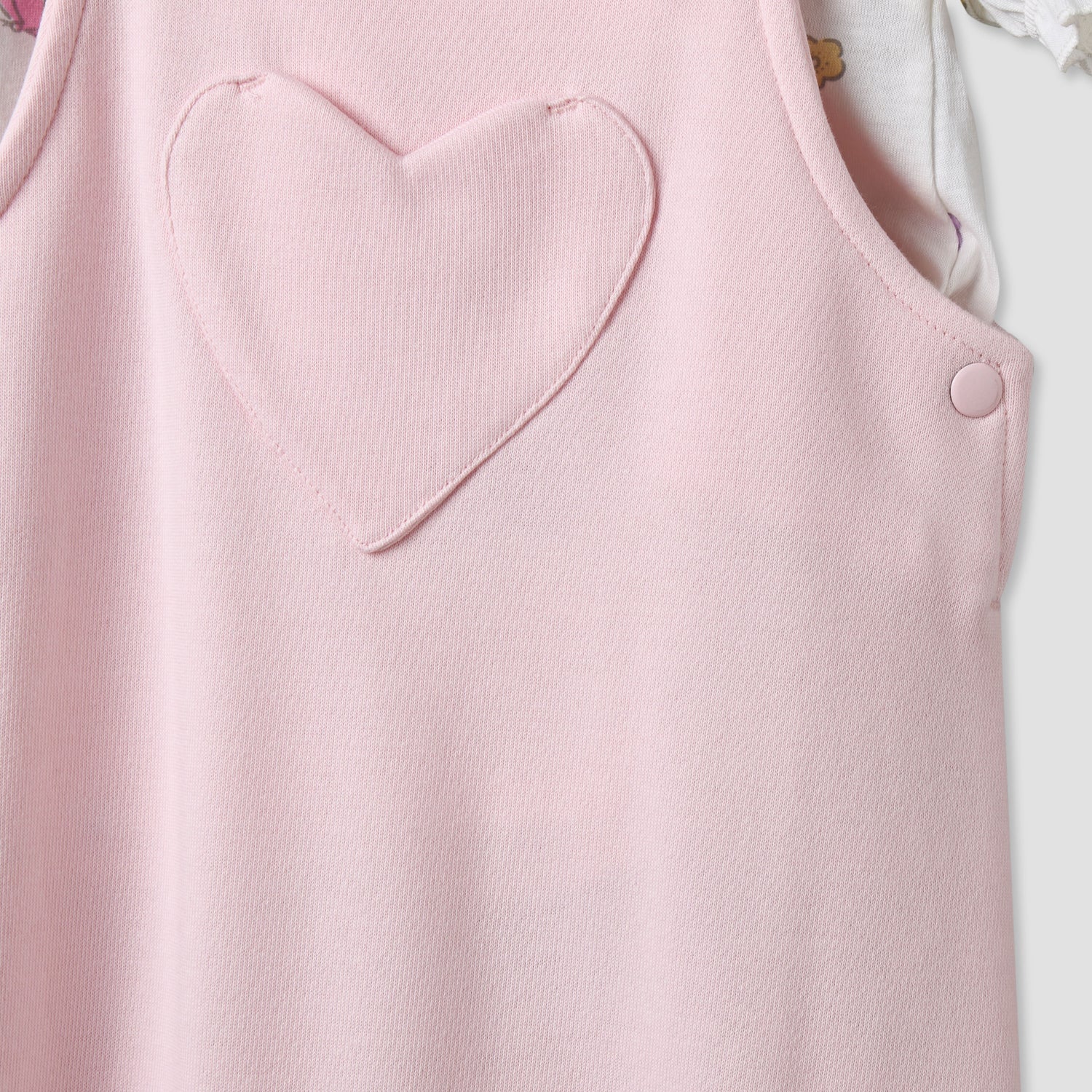 Disney Round Neck Short Sleeves T-shirt and Dungaree Set with Minnie Mouse Print