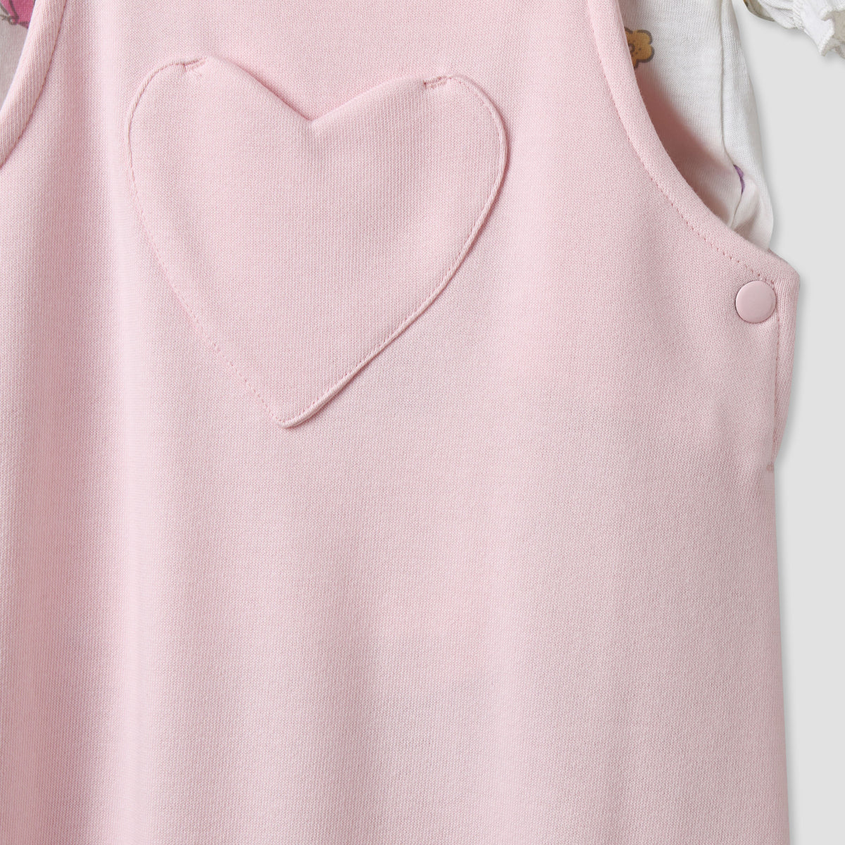 Disney Round Neck Short Sleeves T-shirt and Dungaree Set with Minnie Mouse Print