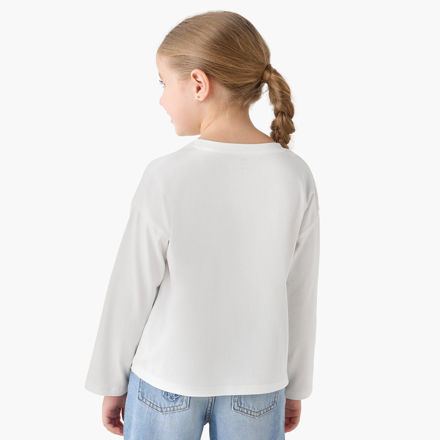 Juniors Crew Neck Long Sleeves T-shirt with Print