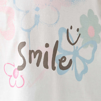 Juniors Crew Neck Long Sleeves T-shirt with Print