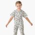 Juniors Crew Neck Short Ruffle Sleeves T-shirt with Print - Green / 1-2 yrs