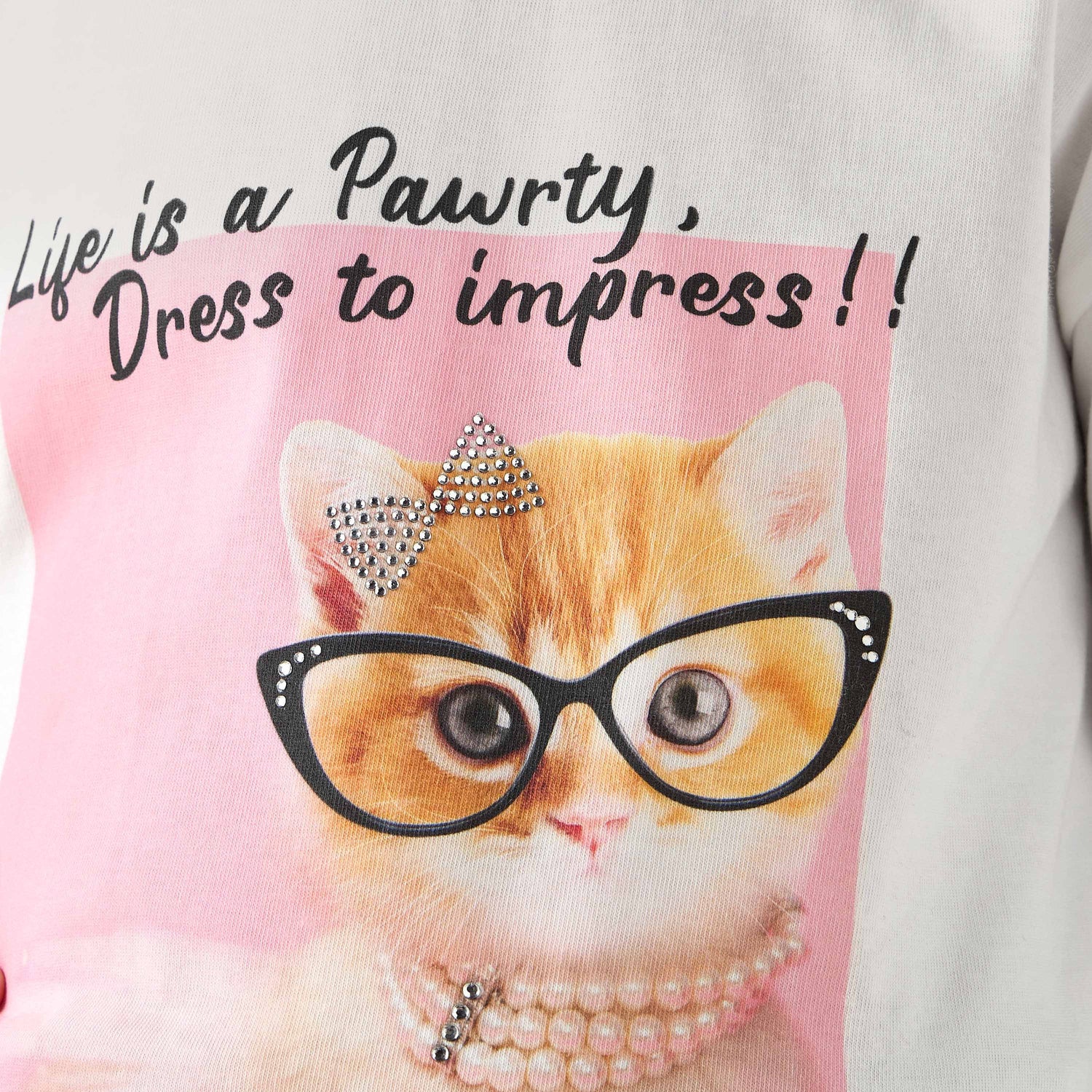 Juniors Crew Neck Long Sleeves T-shirt with Print