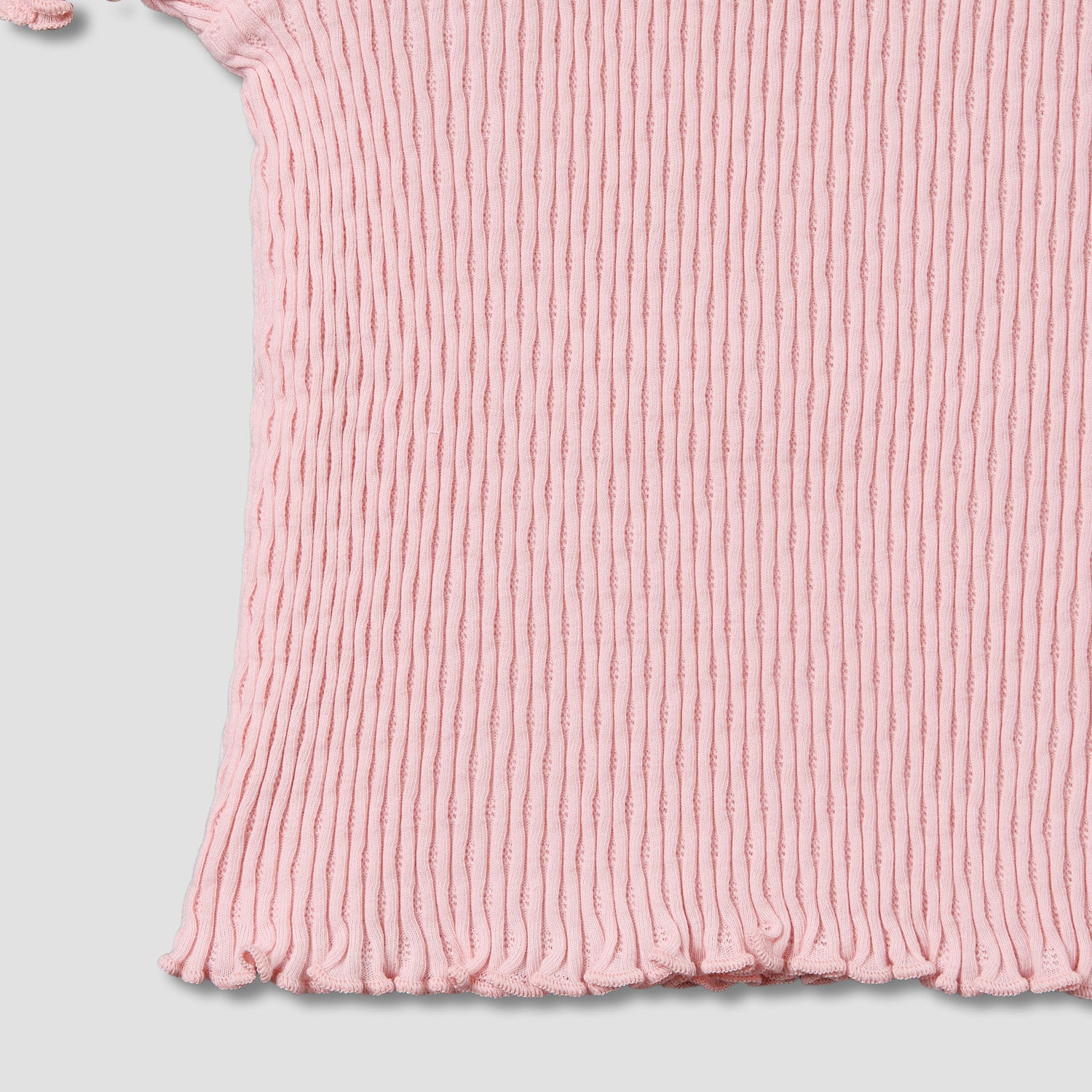 Juniors Crew Neck Short Sleeves T-shirt with Ribbed Design
