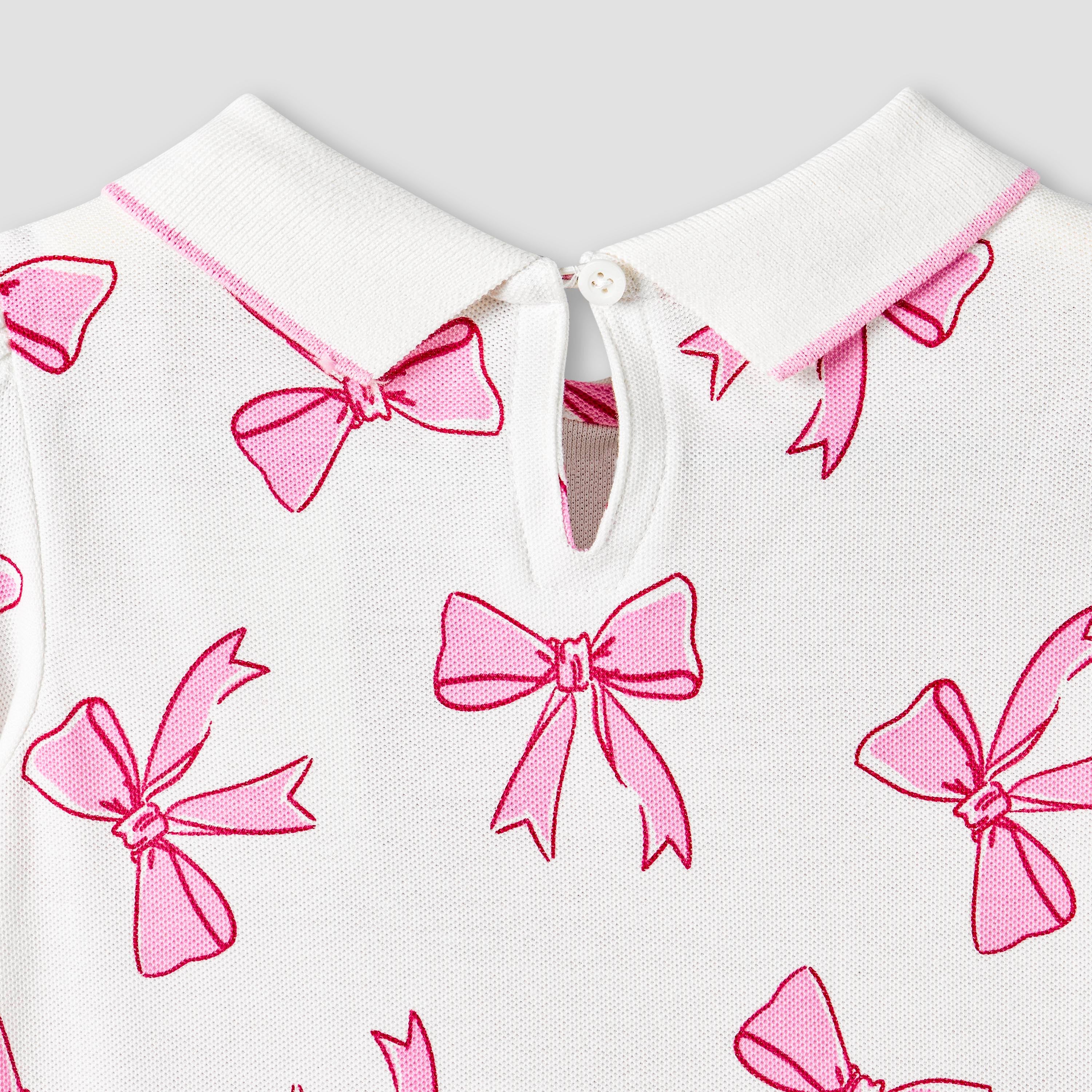 Juniors Collared Long Sleeves Polo T-shirt with Print