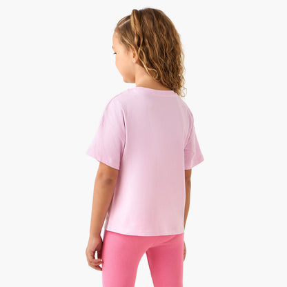 Juniors Crew Neck Short Sleeves T-shirt with Graphic Print