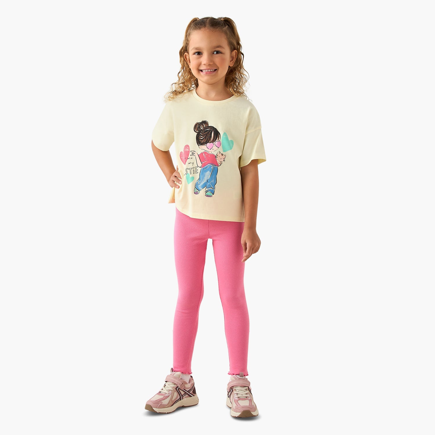 Juniors Crew Neck Short Sleeves T-shirt with Bow Print