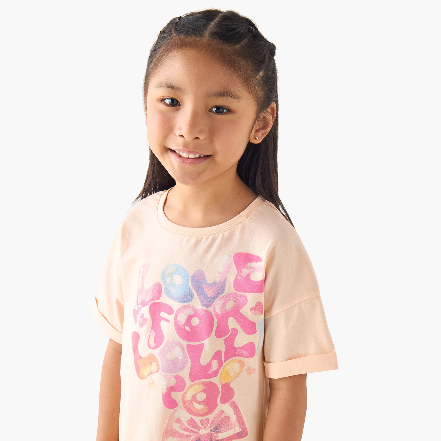 Juniors Crew Neck Short Sleeves T-shirt with Graphic Print