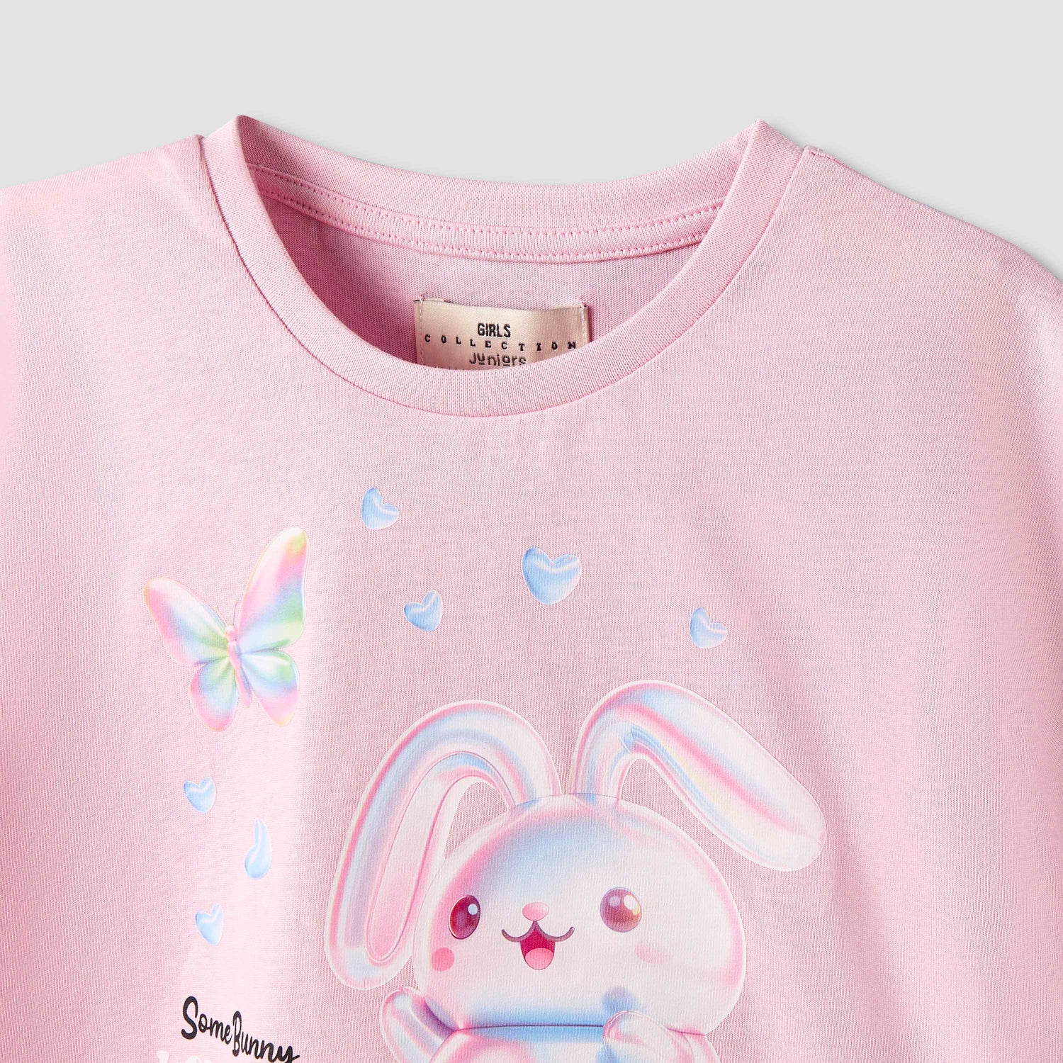 Juniors Crew Neck Short Sleeves T-shirt with Graphic Print