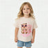 Juniors Round Neck Short Sleeves T-shirt with Bear Print - Pink / 1-2 yrs