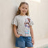 Juniors Crew Neck Short Sleeves T-shirt with Graphic Print - White / 1-2 yrs