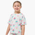Juniors Crew Neck Short Sleeve T-shirt with Cupcake Print - White / 1-2 yrs